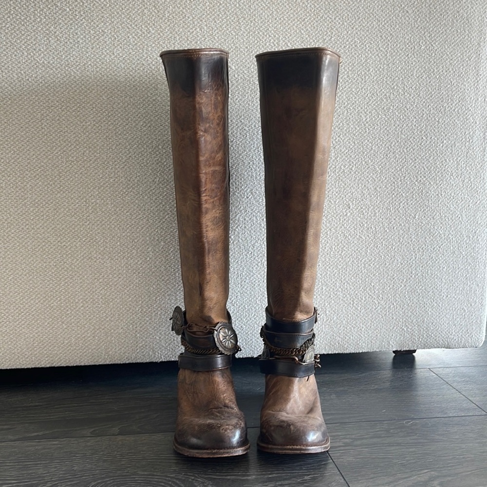 Knee high cowboy boots